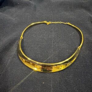 bebe Golden Statement Choker Collar Necklace
